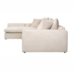 Bank Alcazar 3-zits + lounge links/rechts white chenille (Bergen 900 white chenille)