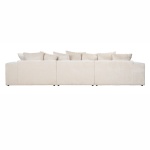 Bank Alcazar 3-zits + lounge links/rechts white chenille (Bergen 900 white chenille)