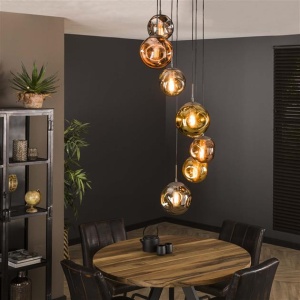 Hanglamp 7L getrapt stellar / Oud zilver