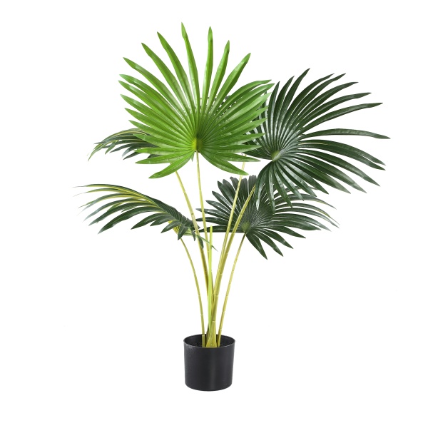 Kunstplant Palm Zwarte Pot S
