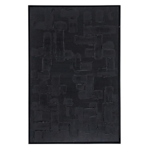 Schilderij Mud 80x120 - black