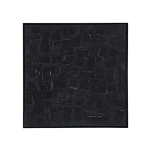 Schilderij Mud 90x90 - black