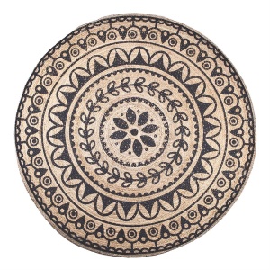 Carpet Jute round 220x220 cm - black