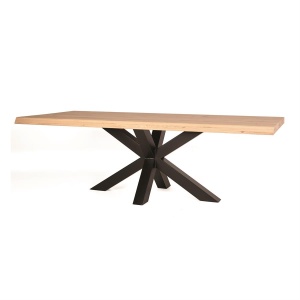 Boomstam tafel met spinpoot - 200x100