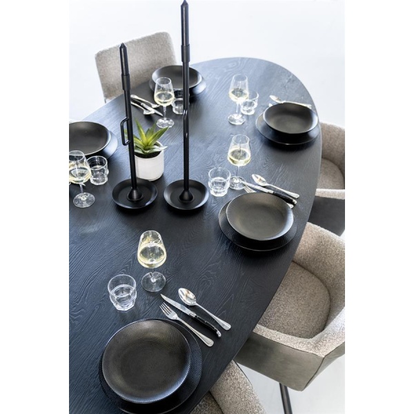 Eettafel ovaal - 240x110 zwart