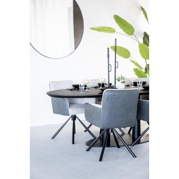 Eettafel ovaal - 240x110 zwart
