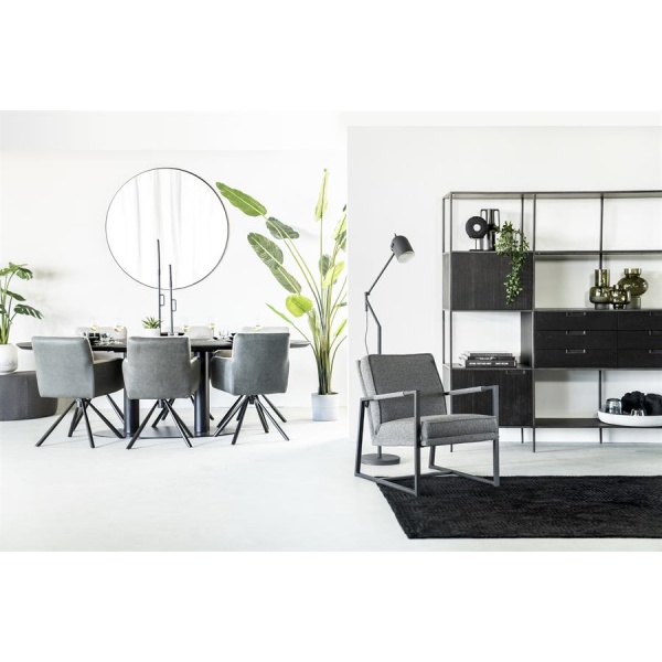 Eettafel ovaal - 240x110 zwart