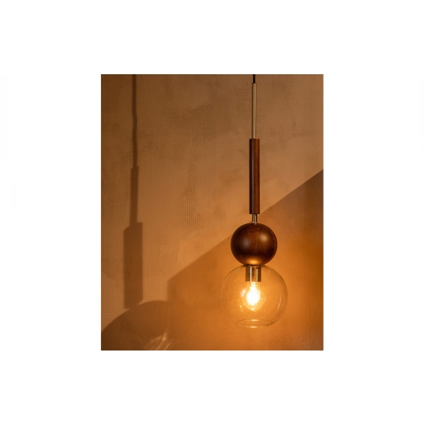 Babble Hanglamp Glas Walnoot