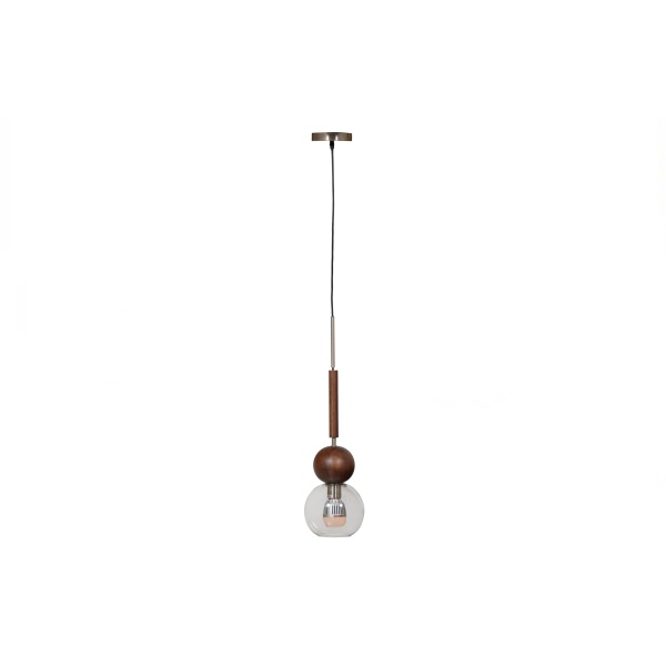 Babble Hanglamp Glas Walnoot