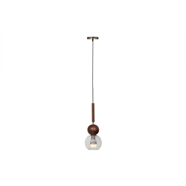 Babble Hanglamp Glas Walnoot