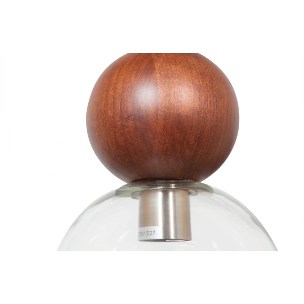 Babble Hanglamp Glas Walnoot