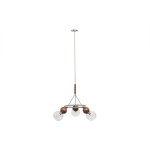 Babble Hanglamp 3 Bollen Glas Walnoot