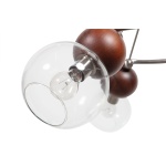 Babble Hanglamp 3 Bollen Glas Walnoot