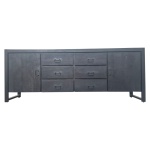 Dressoir Boaz Black 200 cm