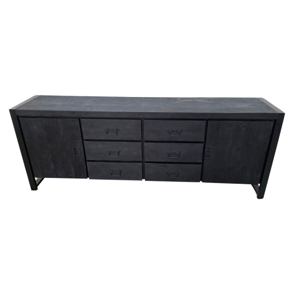 Dressoir Boaz Black 200 cm