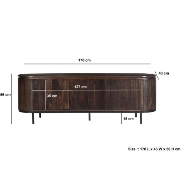 Tv Meubel Noor Walnut 170 cm