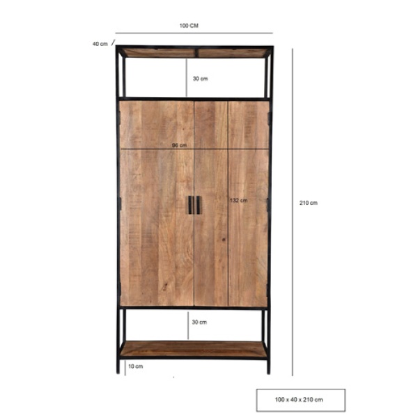Wandkast Sturdy 2 Doors 100cm