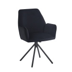 Armstoel Corine Velvet Zwart