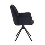 Armstoel Corine Velvet Zwart