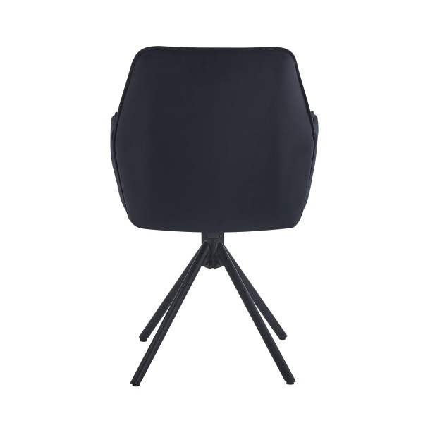 Armstoel Corine Velvet Zwart