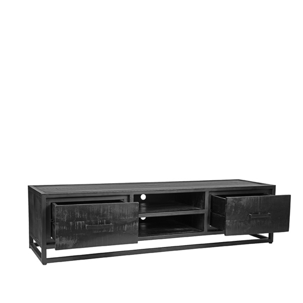 Tv-meubel Chili - Zwart - Mangohout