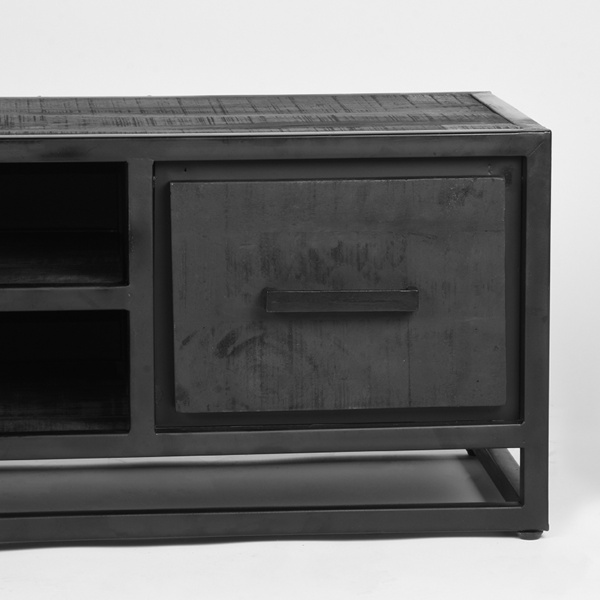 Tv-meubel Chili - Zwart - Mangohout