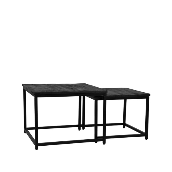 Salontafel Couple - Zwart - Mangohout