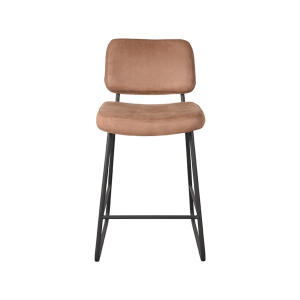 Barkruk Noah - Cognac - Micro Suede - Zithoogte 65