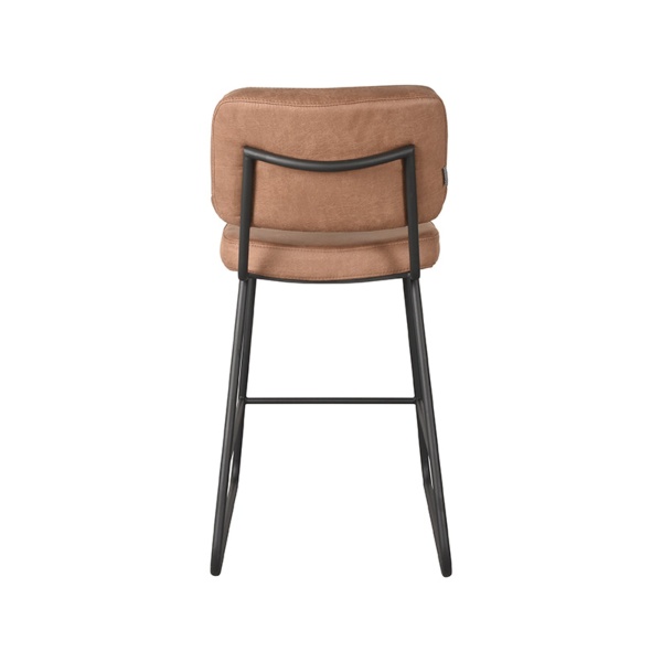 Barkruk Noah - Cognac - Micro Suede - Zithoogte 65