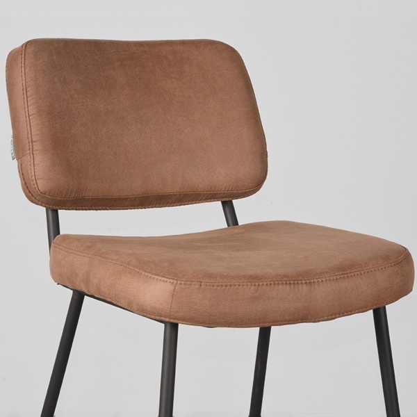 Barkruk Noah - Cognac - Micro Suede - Zithoogte 65