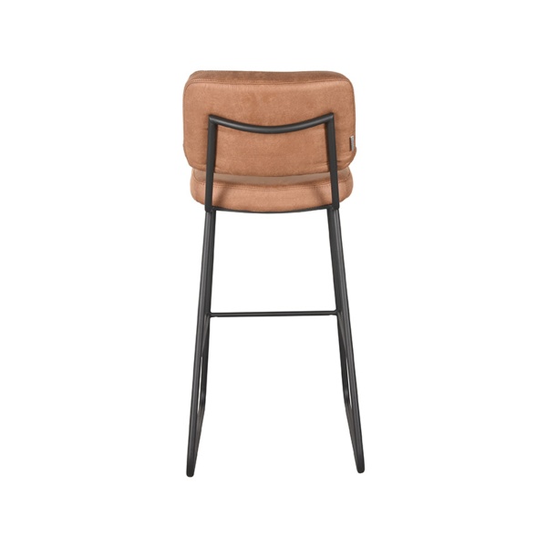 Barkruk Noah - Cognac - Micro Suede - Zithoogte 78