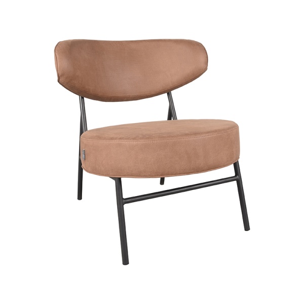 Fauteuil Zack - Cognac - Micro Suede
