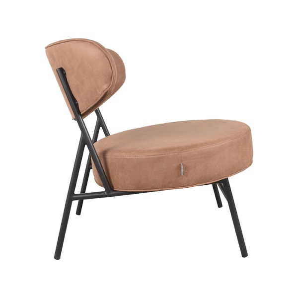 Fauteuil Zack - Cognac - Micro Suede