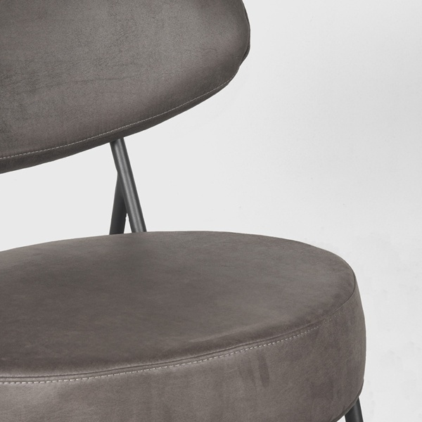 Fauteuil Zack - Antraciet - Micro Suede