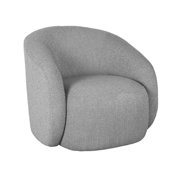 Fauteuil Alby - Grijs - Boucle