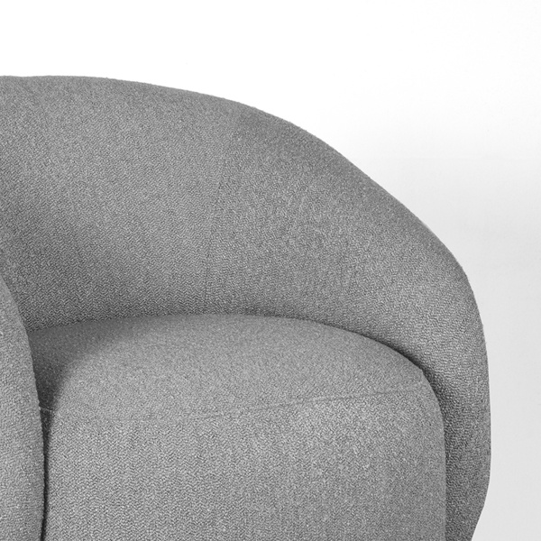 Fauteuil Alby - Grijs - Boucle