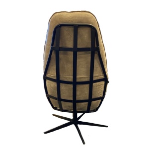Fauteuil Jurgen Hoog Sand Zwarte Voet