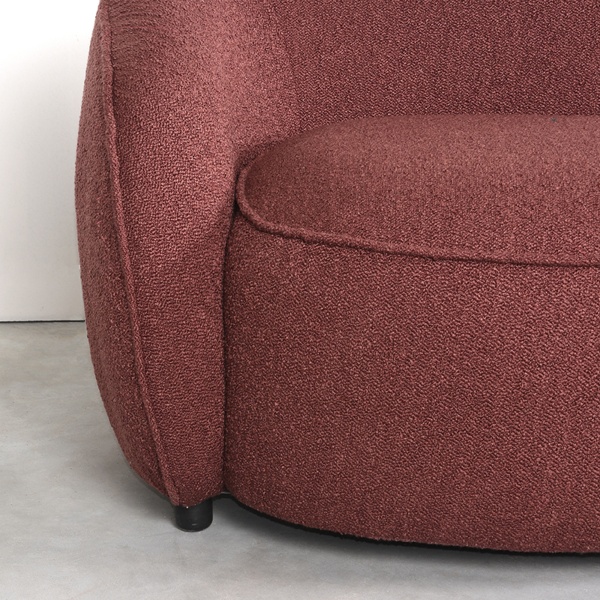 Fauteuil Livo - Winered - Boucle - Links