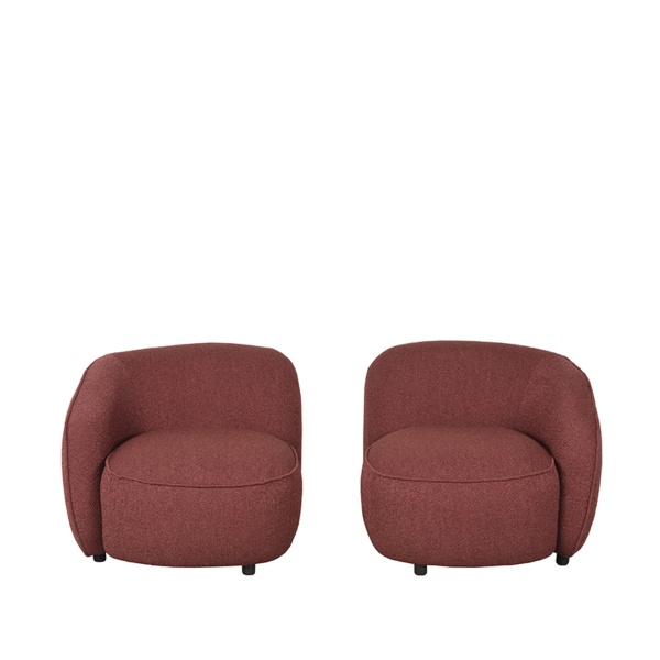 Fauteuil Livo - Winered - Boucle - Rechts