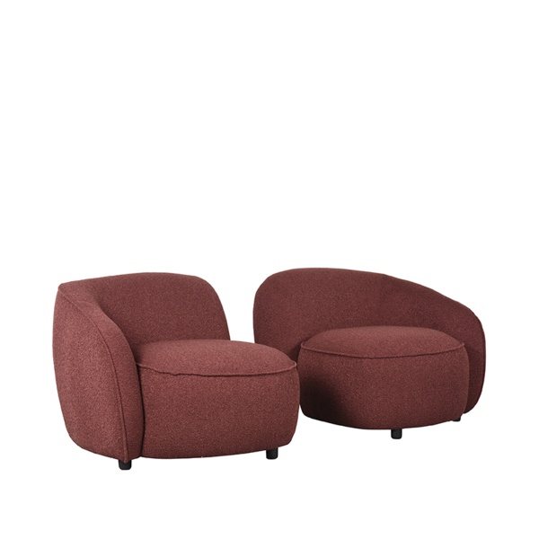 Fauteuil Livo - Winered - Boucle - Rechts