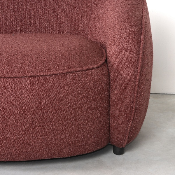 Fauteuil Livo - Winered - Boucle - Rechts