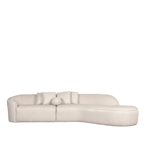 Bank Flori - Beige - Boucle - Rechts