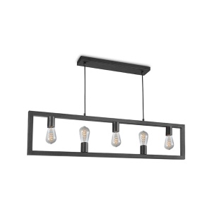 Hanglamp Quadrato - Zwart - Metaal