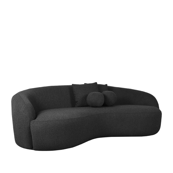 Bank Nesso - Antraciet - Boucle - 3-zits