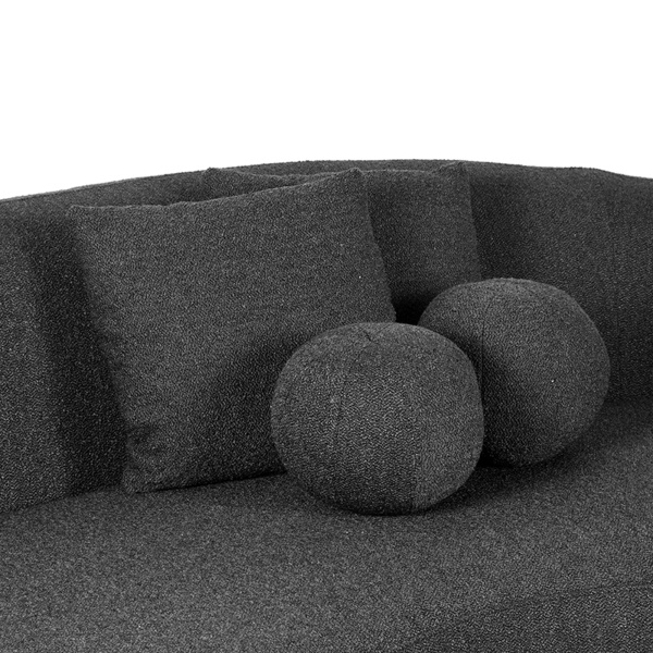 Bank Nesso - Antraciet - Boucle - 3-zits