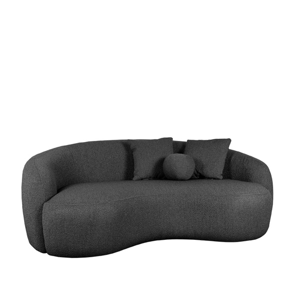 Bank Nesso - Antraciet - Boucle - 2-zits
