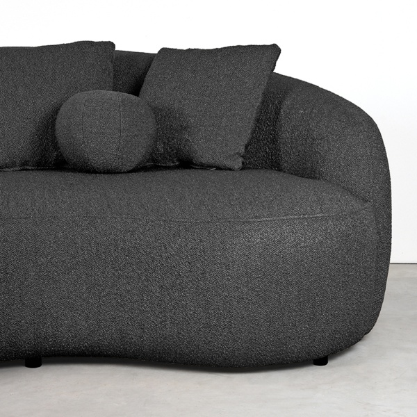 Bank Nesso - Antraciet - Boucle - 2-zits