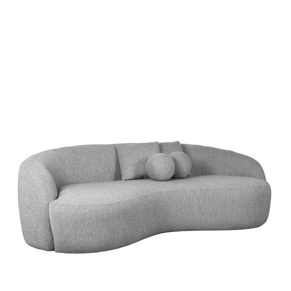 Bank Nesso - Grijs - Boucle- 3-zits