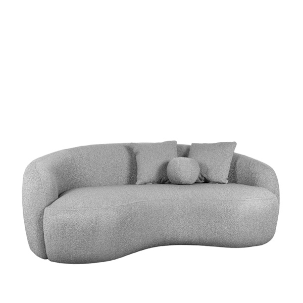 Bank Nesso - Grijs - Boucle - 2-zits