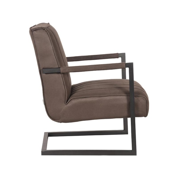 Fauteuil Milo - Antraciet - Microfiber